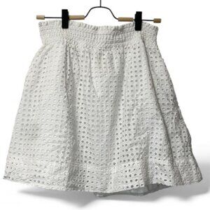 Kate Spade Broome Street Eyelet Skirt White size S